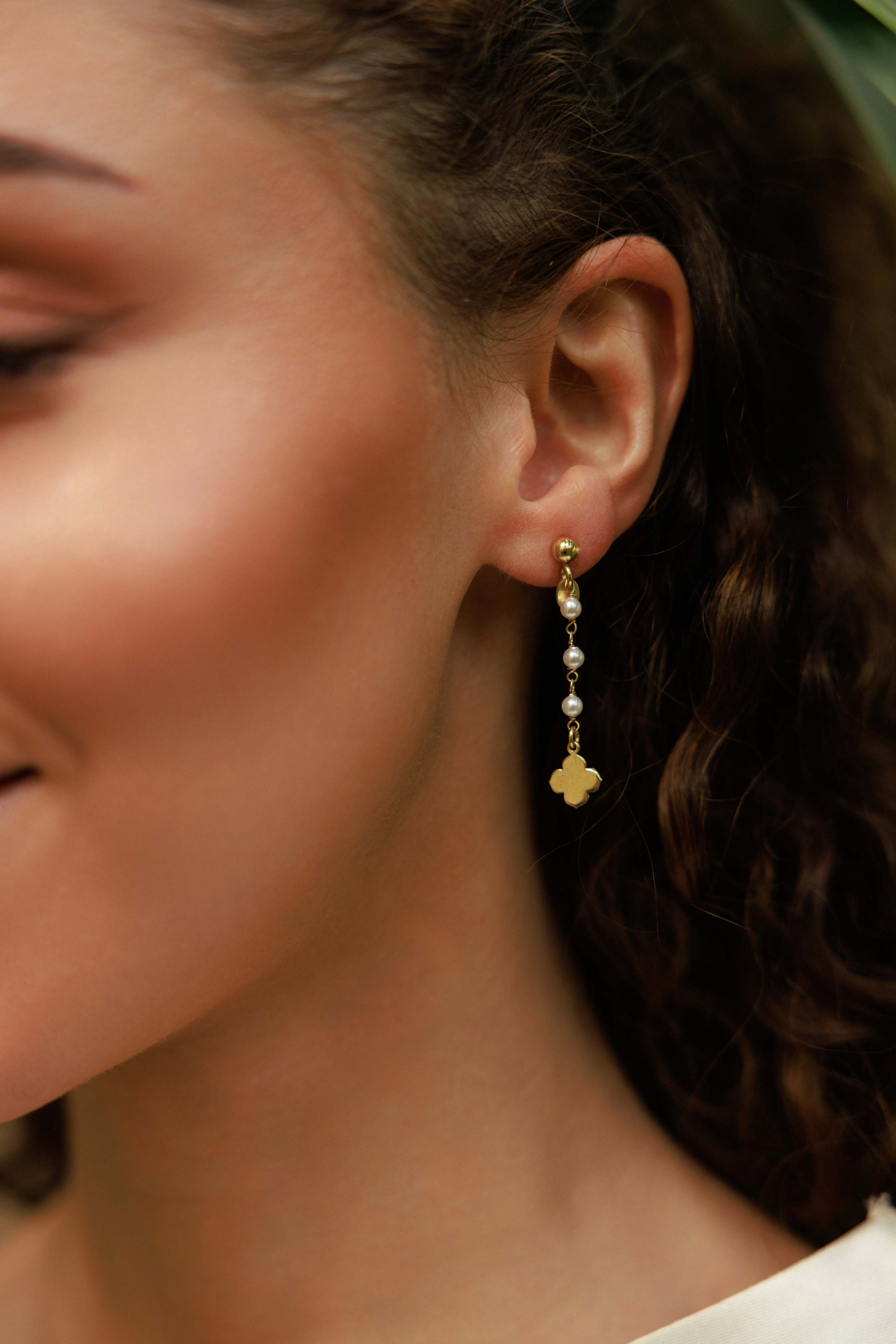 VANZACK Doppelte Ohrringe Damen - Handgefertigte Bunte Perlen Dangle Earrings